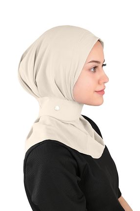 روسری بژ ساده Ecardin - کد 861951201