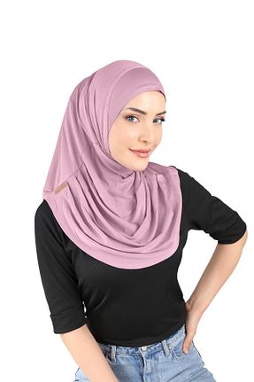 روسری بنفش پنبه ای Ecardin - کد 861951217
