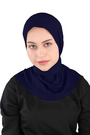 روسری سرمه ای ساده Ecardin - کد 861950990