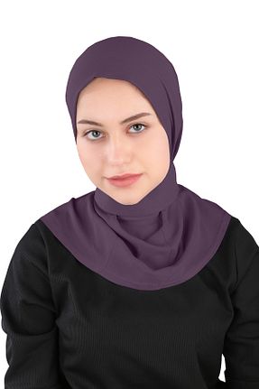 روسری بنفش ساده Ecardin - کد 861951112