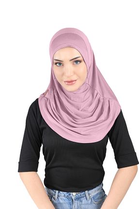 روسری بنفش پنبه ای Ecardin - کد 861951217