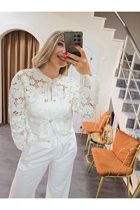 کت بژ زنانه دو سینه Butik - کد 861950603
