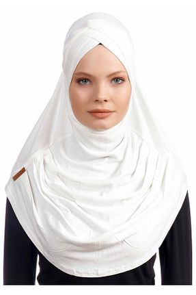 روسری بژ پنبه ای Ecardin - کد 861951660
