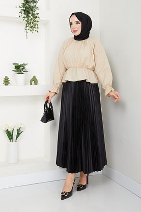 پیراهن حجاب قهوه ای زنانه رگولار MODAALFABE - کد 861954098