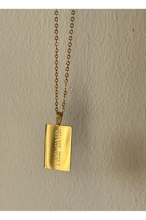 گردنبند استیل ( فولاد ) طلائی زنانه استیل ضد زنگ stainles steel - کد 861949109
