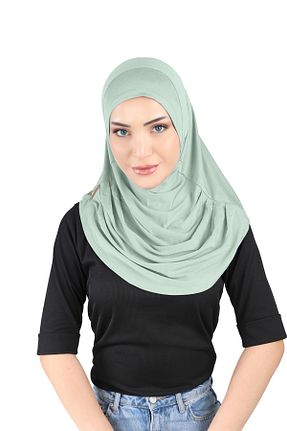 روسری سبز پنبه ای Ecardin - کد 861951133