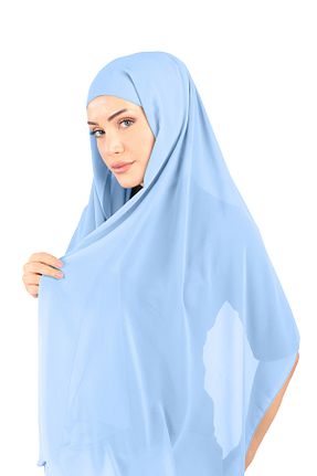 روسری آبی شیفون Ecardin - کد 861951361
