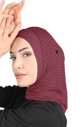 کلاه شنای حجاب زرشکی زنانه Ecardin - کد 870669260