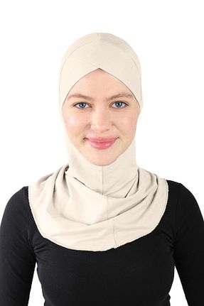 کلاه شنای حجاب بژ زنانه Ecardin - کد 861951302