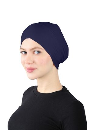کلاه شنای حجاب سرمه ای زنانه Ecardin - کد 861949523