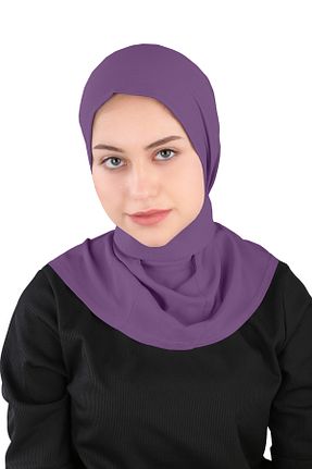 روسری بنفش ساده Ecardin - کد 861951164