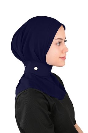 روسری سرمه ای ساده Ecardin - کد 861950990