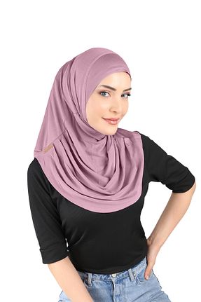 روسری صورتی پنبه ای Ecardin - کد 861951143