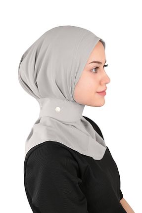 روسری طوسی ساده Ecardin - کد 861951081