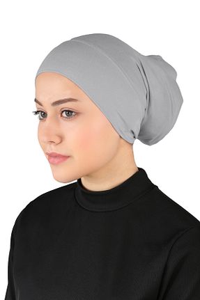 کلاه شنای حجاب طوسی زنانه Ecardin - کد 861951120