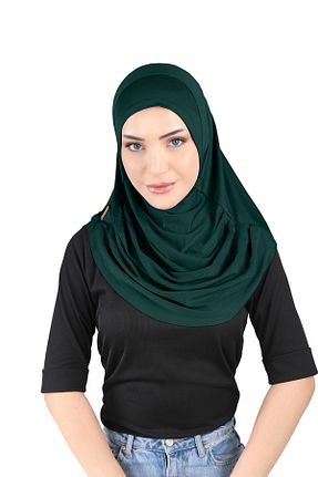 روسری سبز پنبه ای Ecardin - کد 861951556