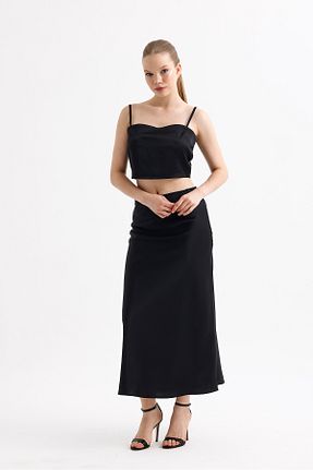 دامن حجاب مشکی زنانه کمر کش دار Sense - کد 861949156