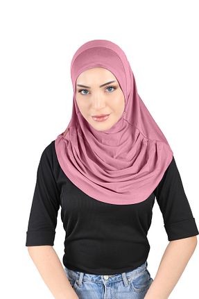 روسری صورتی پنبه ای Ecardin - کد 861951273