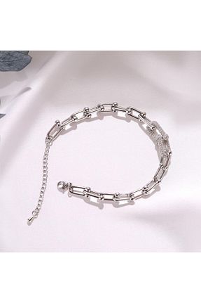 دستبند استیل (فولاد) زنانه استیل ضد زنگ FOURSOLOS - کد 861954523