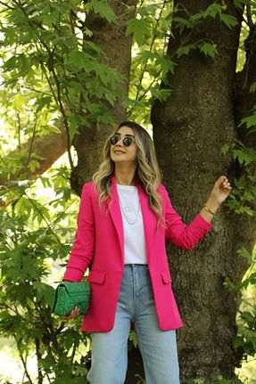 کت صورتی زنانه رگولار bytugcekaya - کد 782393655