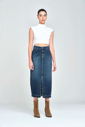 دامن سبز زنانه پارچه Pantamo Jeans - کد 862726625