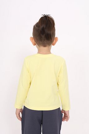 تیشرت زرد بچه گانه یقه دوچرخه Toontoy - کد 849028970