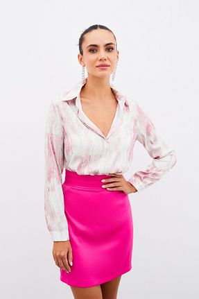 پیراهن صورتی زنانه رگولار Sateen - کد 861967759