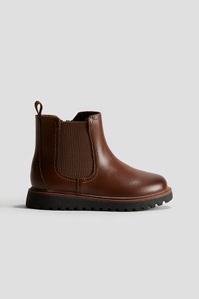 بوت / نیم بوت قهوه ای بچه گانه چرم مصنوعی H&M - کد 861969539
