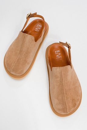 صندل قهوه ای زنانه پاشنه تخت luvishoes - کد 861969209