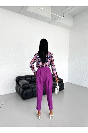 شلوار بنفش زنانه بافتنی OUZ Fashion - کد 861967737