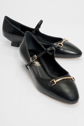 کفش پاشنه بلند کلاسیک مشکی زنانه چرم مصنوعی luvishoes - کد 861972155