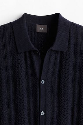 پیراهن سرمه ای مردانه رگولار H&M - کد 861969976
