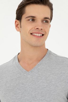 تیشرت طوسی مردانه رگولار U.S. Polo Assn. - کد 833138221