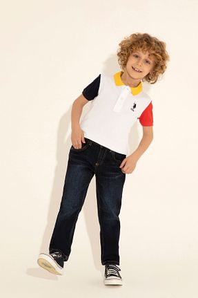 شلوار جین آبی بچه گانه پارچه U.S. Polo Assn. - کد 833119264