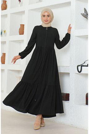 کلاه و ابایا مشکی زنانه پلی استر sefamerve - کد 857830164