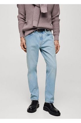 شلوار جین آبی مردانه رگولار MANGO Man - کد 833561809