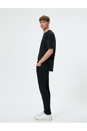 شلوار جین مشکی مردانه پاچه سوپر تنگ Koton - کد 792637764