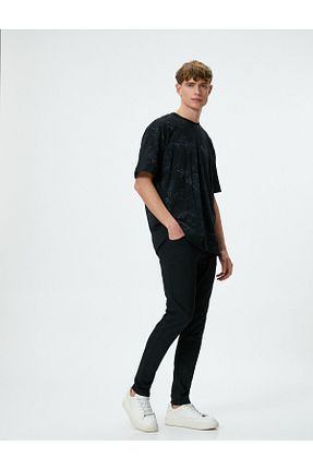 شلوار جین مشکی مردانه پاچه سوپر تنگ Koton - کد 792637764