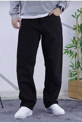 شلوار جین مشکی مردانه پاچه گشاد Denim - کد 862003058