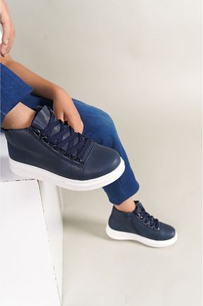 کفش اسنیکر سرمه ای مردانه بند دار Deridün Yıldız Shoes - کد 905105131