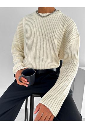 پلیور بژ مردانه ساده ablukaonline - کد 760568307