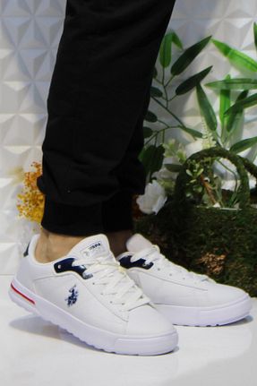 کفش اسنیکر سفید مردانه بند دار U.S. Polo Assn. - کد 862024038