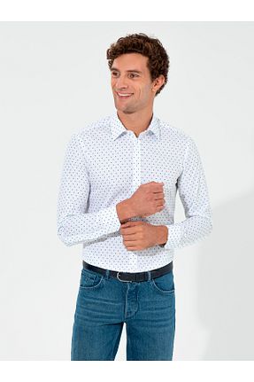 پیراهن سفید مردانه اسلیم فیت Cacharel - کد 862026121