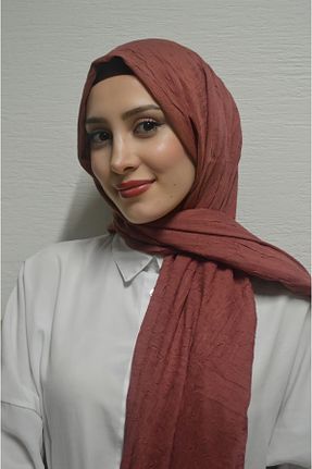 شال نارنجی زنانه پنبه ای HeavenlyScarfs - کد 862030502