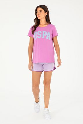 شلوارک و برمودا بنفش زنانه پارچه U.S. Polo Assn. - کد 846403865