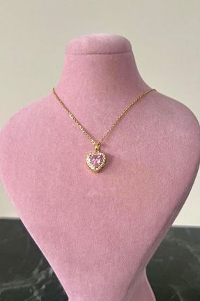 گردنبند استیل ( فولاد ) طلائی زنانه استیل (فولاد) Ceren - کد 785947296