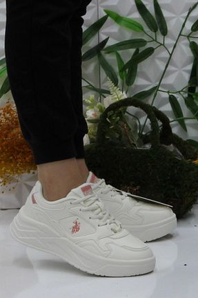 کفش اسنیکر سفید زنانه بند دار U.S. Polo Assn. - کد 862050183