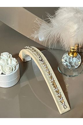 دستبند استیل (فولاد) زرد زنانه استیل ضد زنگ Home - کد 862062782