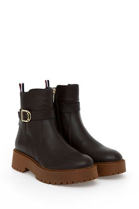 بوت / نیم بوت قهوه ای زنانه چرم مصنوعی U.S. Polo Assn. - کد 838716774