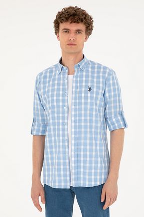 پیراهن آبی مردانه رگولار U.S. Polo Assn. - کد 846420386